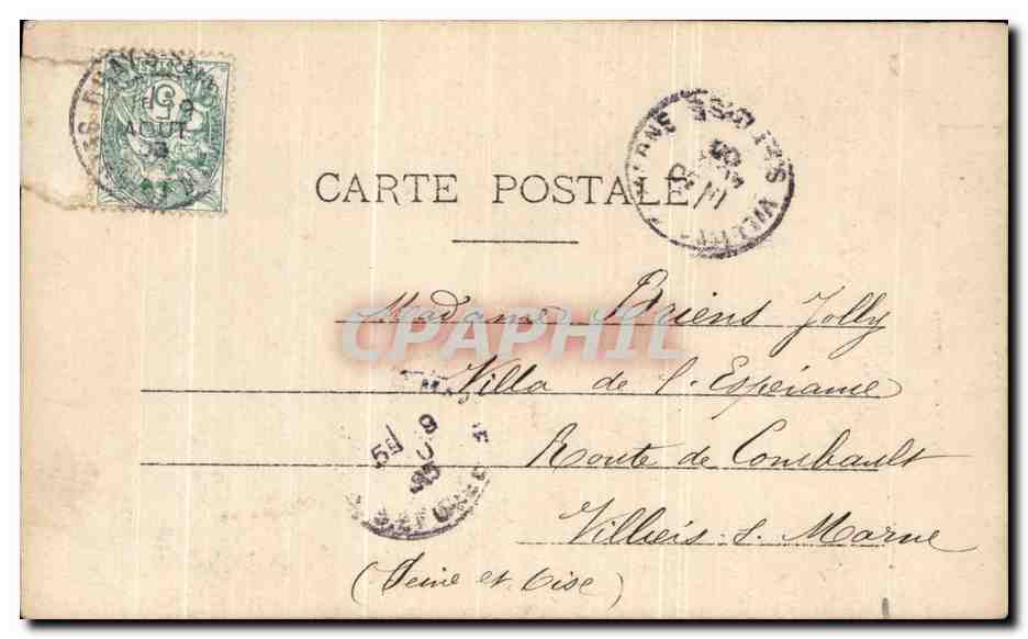 Printemps — Poème et jeune femme sous un arbre fleuri — A.N. Paris, n°333 — Achterkant