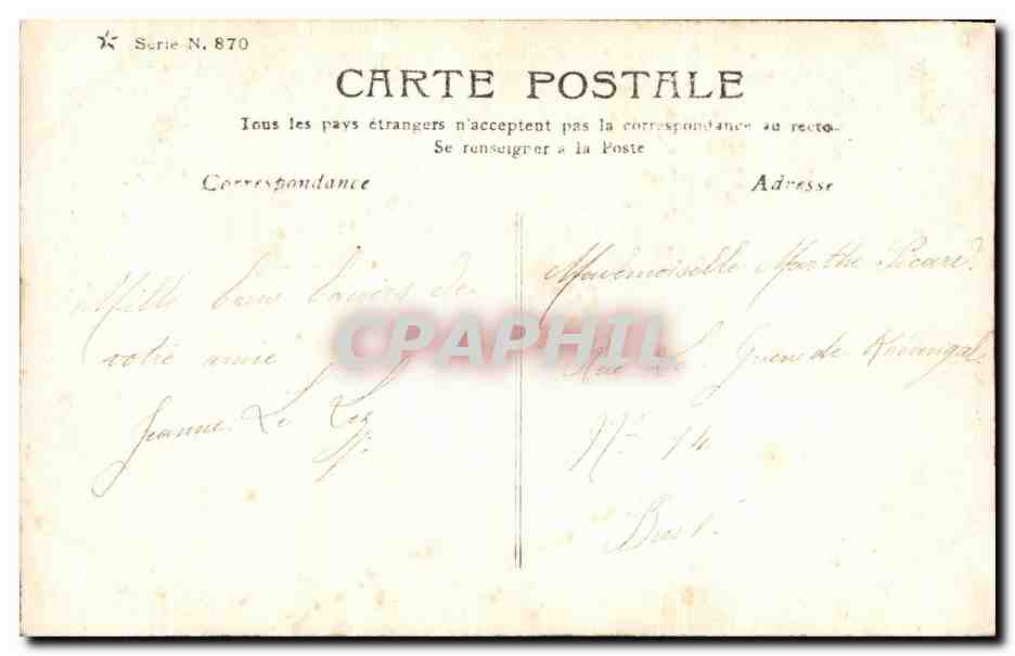 CPA Fantaisie Enfant  — Verso