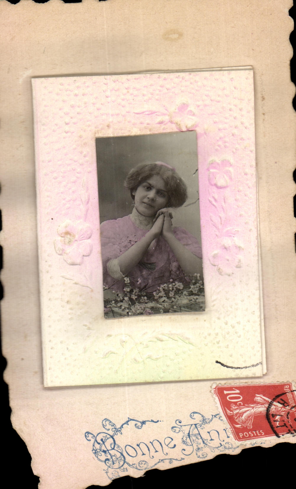 CPA Fantaisie Femme carte Calendrier annee 1909