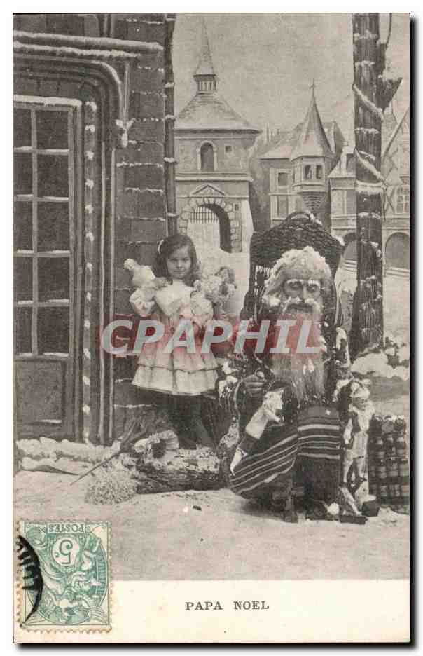CPA Fantaisie Enfant Papa Noel