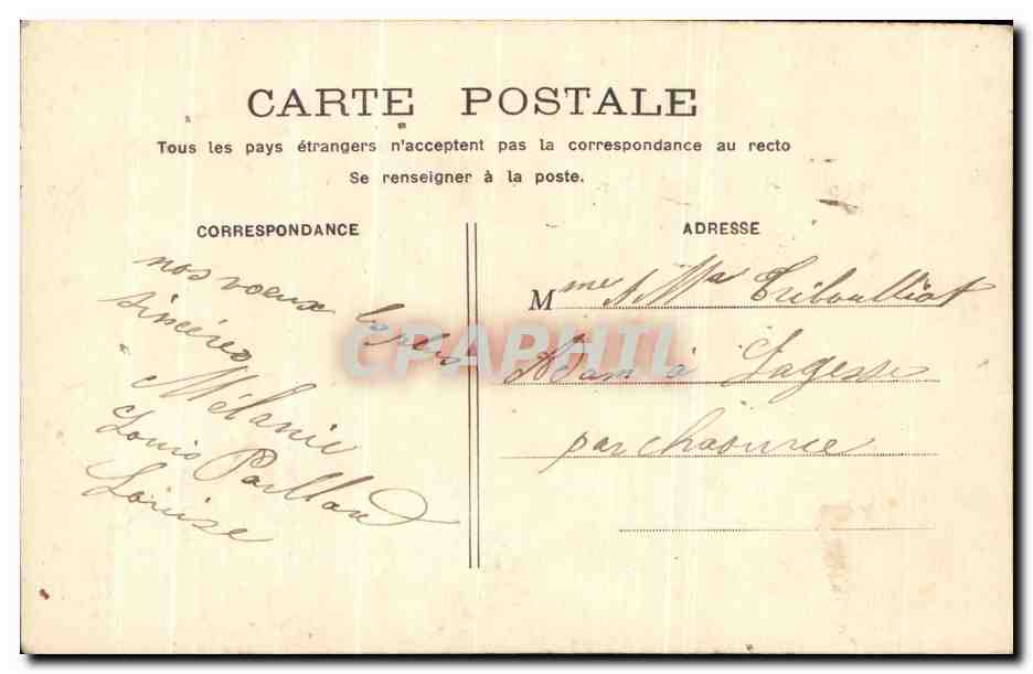 CPA Fantaisie Fleurs Hirondelle  — Rückseite