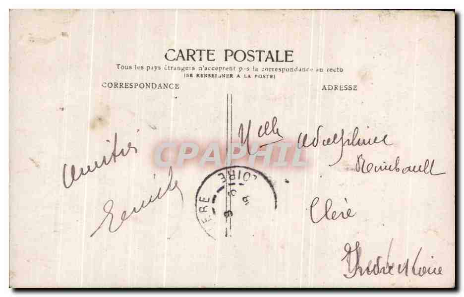 CPA Fantaisie Femme  — Rückseite