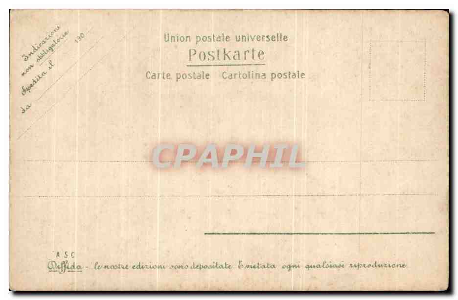 Nackt — elegante Pose — Universal Postal Union — Rückseite