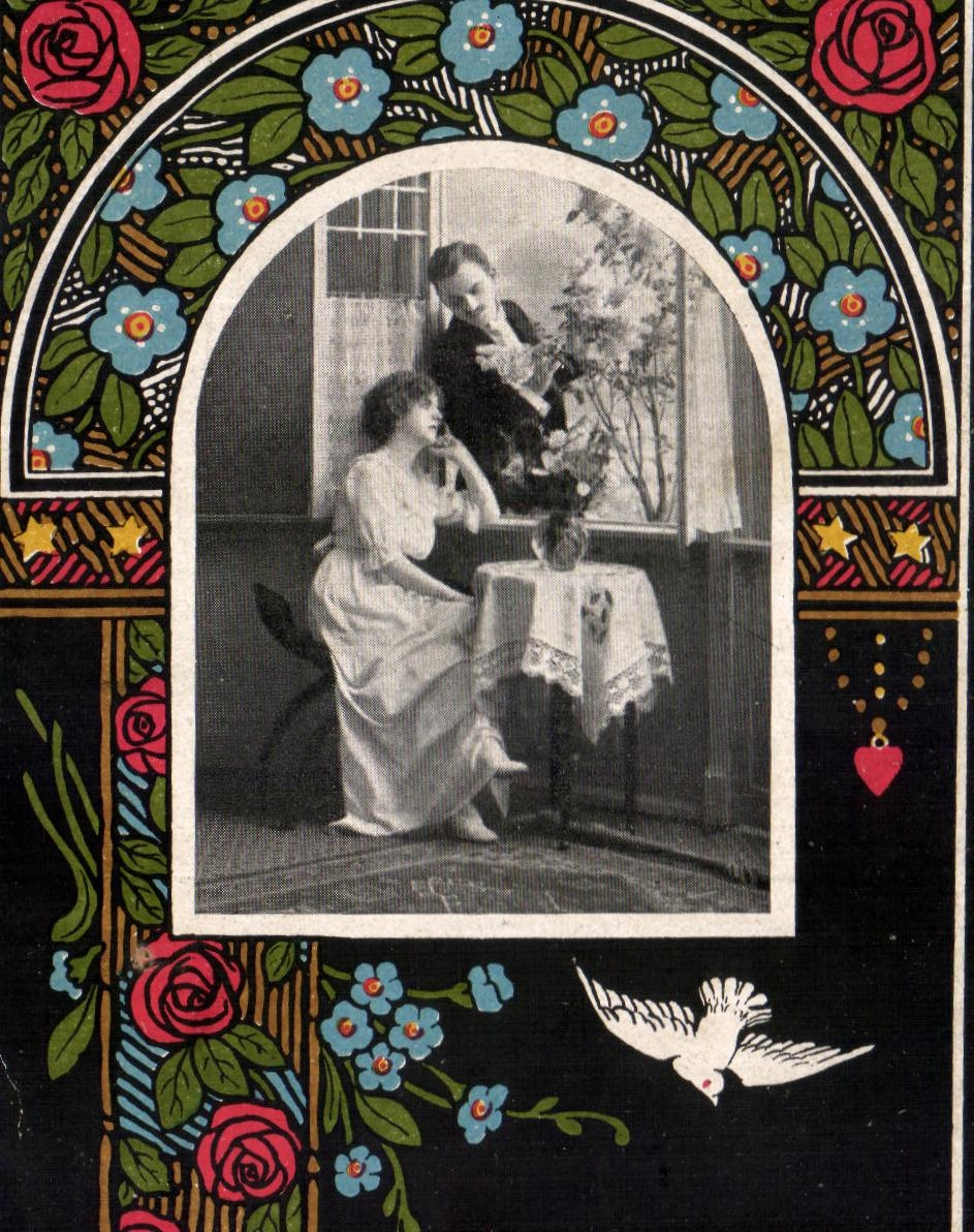 CPA Fantaisie Femme Colombe 