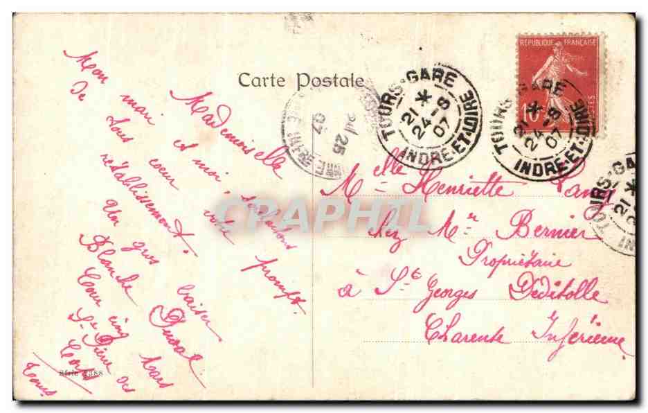 CPA Fantaisie Femme  — Rückseite