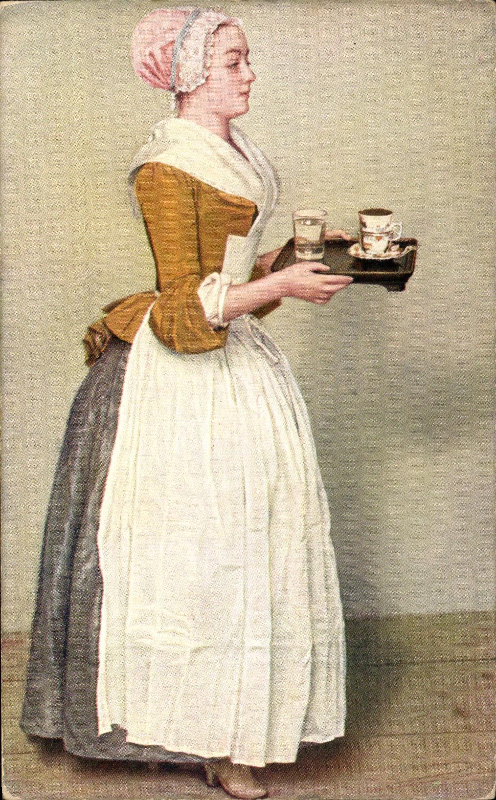 CPA JE liotard das Chokoladenmadchen Dresden 