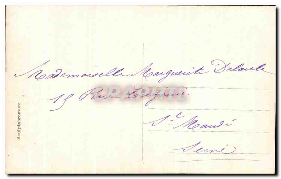 CPA Fantaisie la priere des patres  — Rückseite