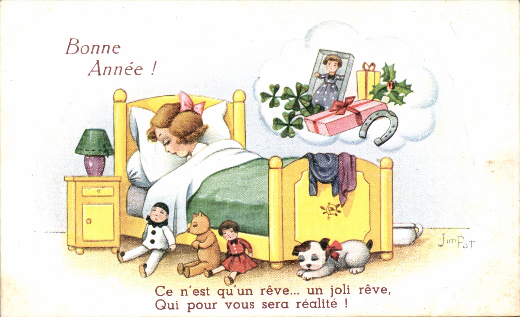 CPA Fantaisie Enfant Jouets Chien Chiot Jim Patt