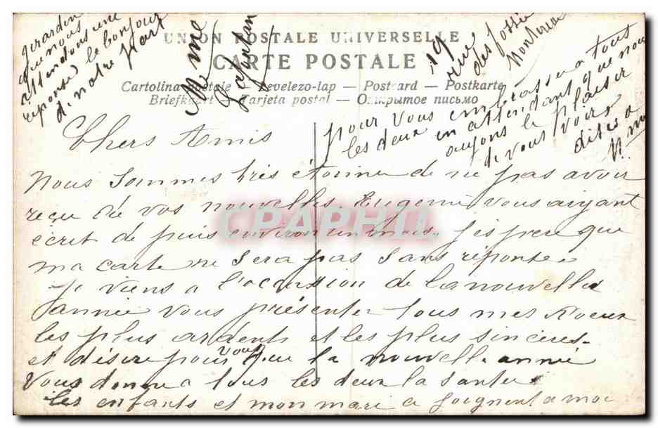 Femme avec panier de fleurs — Série 70 — Bonne Monnée, Paris — Reverso