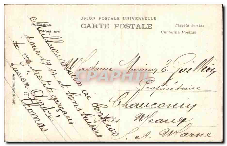 CPA Fantaisie Bonne annee — Rückseite