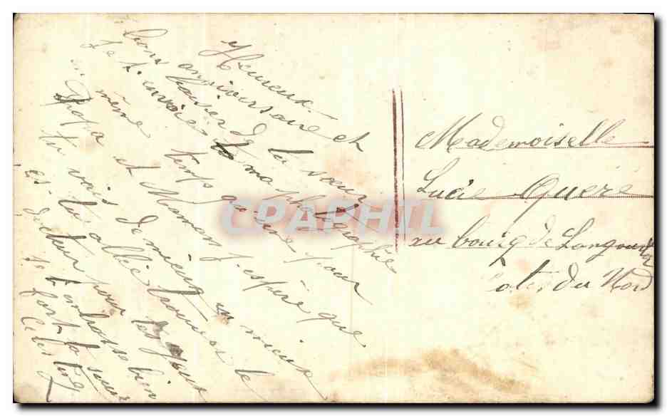 CPA Fantaisie Femme  — Rückseite