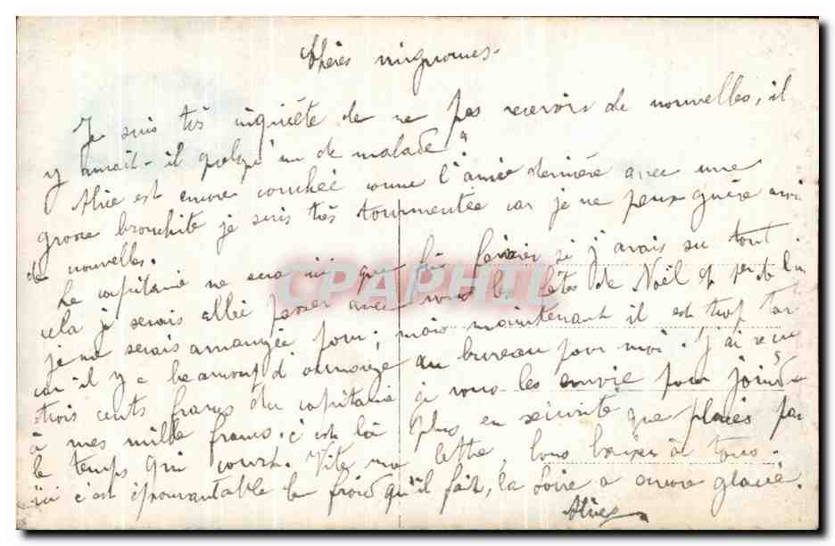 CPA Fantaisie Femme Noel — Rückseite