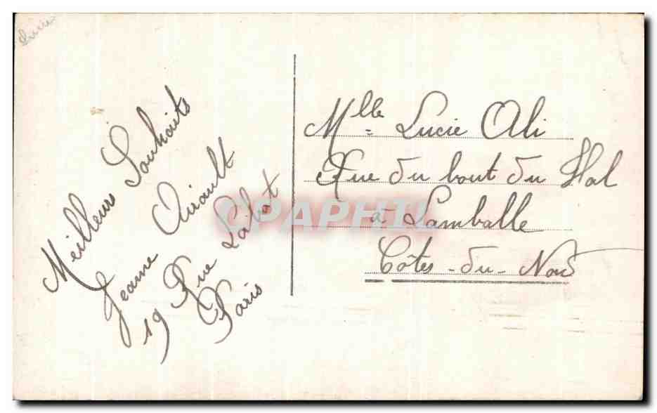 CPA Fantaisie Femme  — Verso