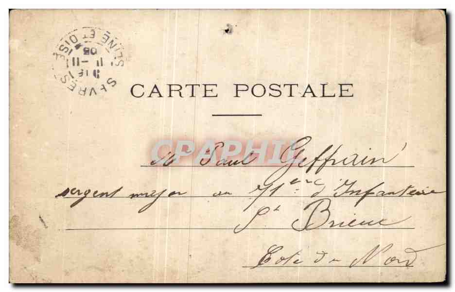 CPA Fantaisie Femme Militaria Cosaque — Rückseite
