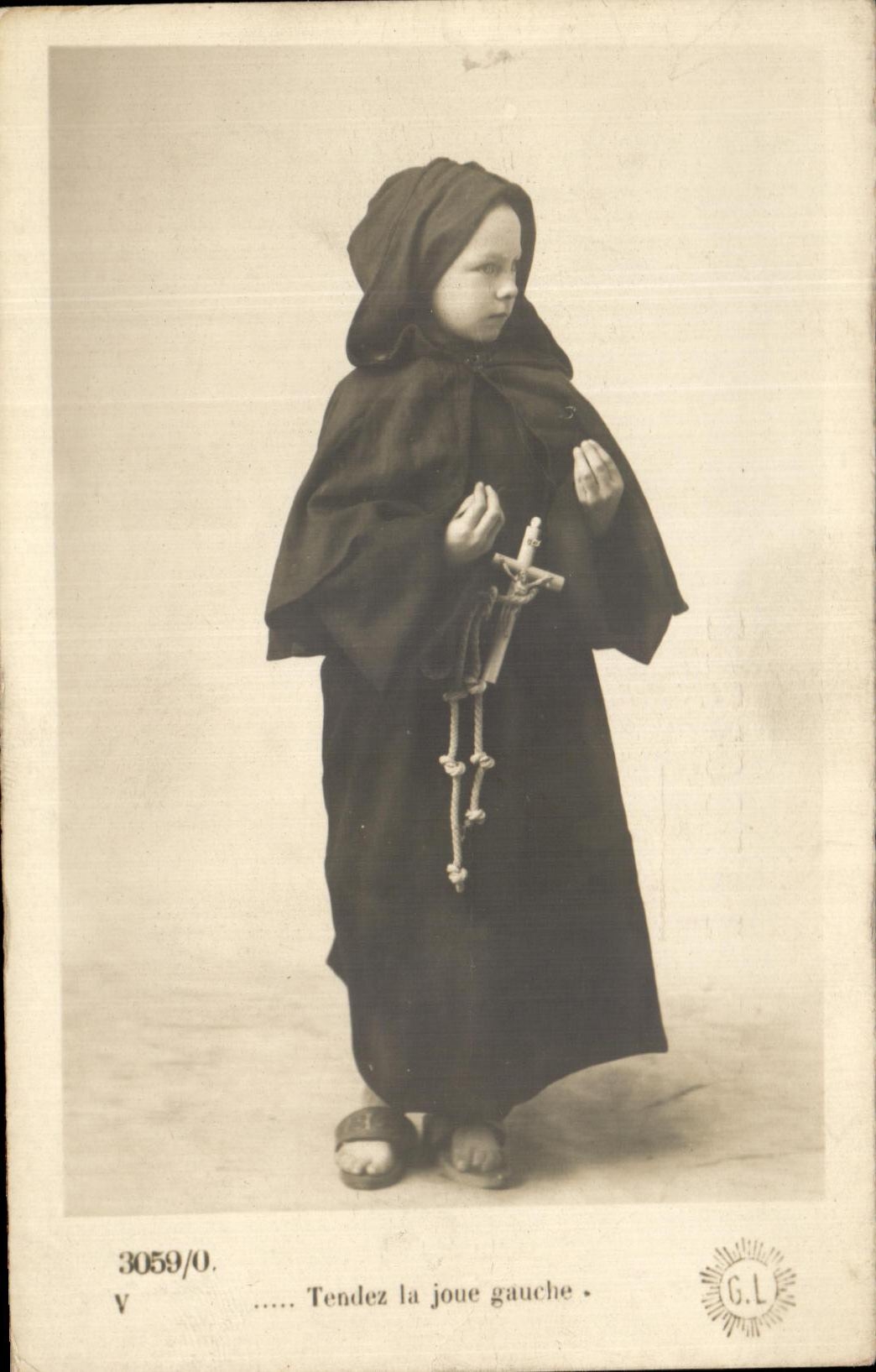 CPA Fantaisie Enfant Moine 