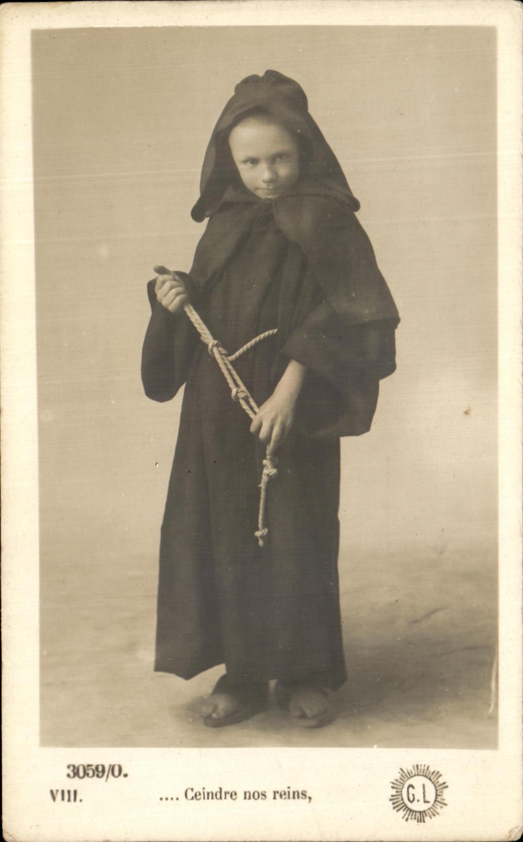 CPA Fantaisie Enfant Moine 