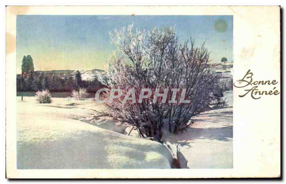 CPA Fantaisie Paysage dans la neige 