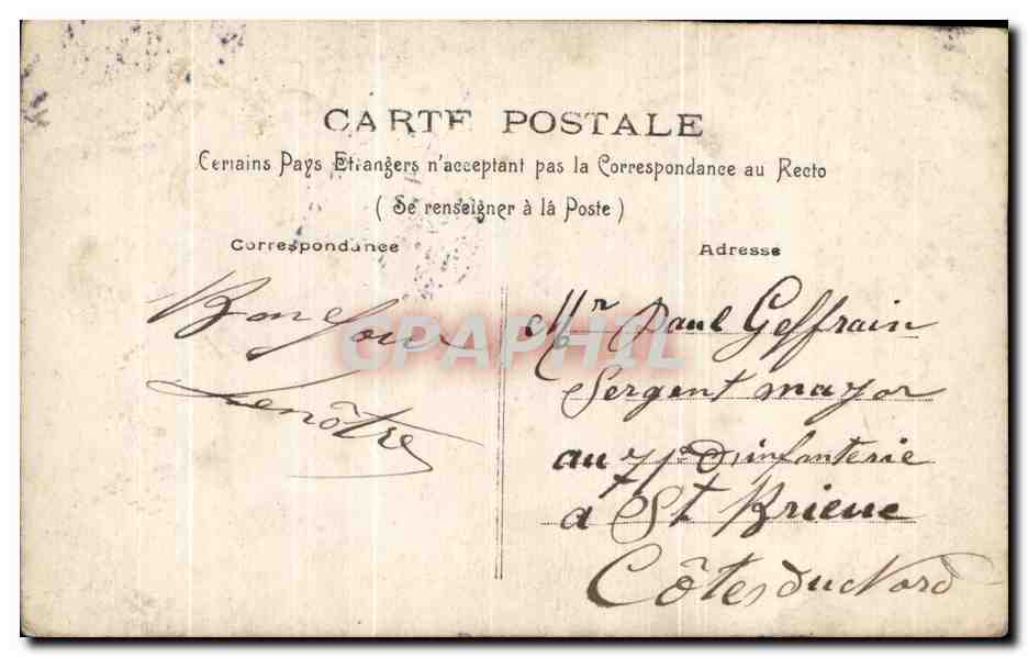 CPA Fantaisie Femme  — Rückseite