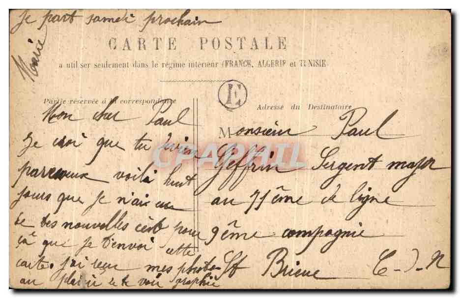 CPA Fantaisie Femme  — Rückseite