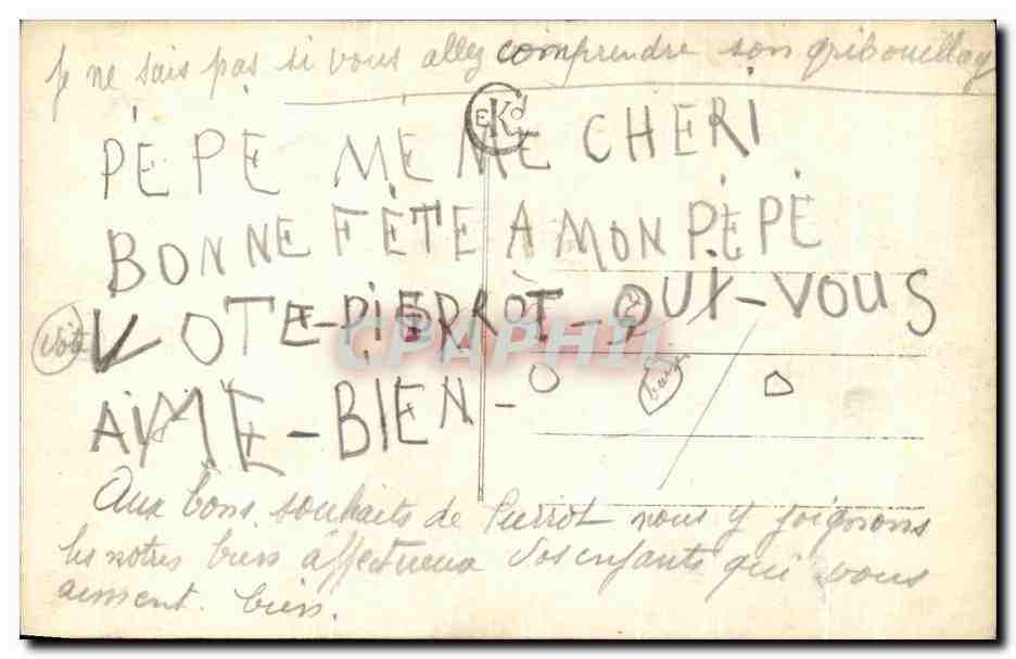 CPA Fantaisie Fleurs — Verso