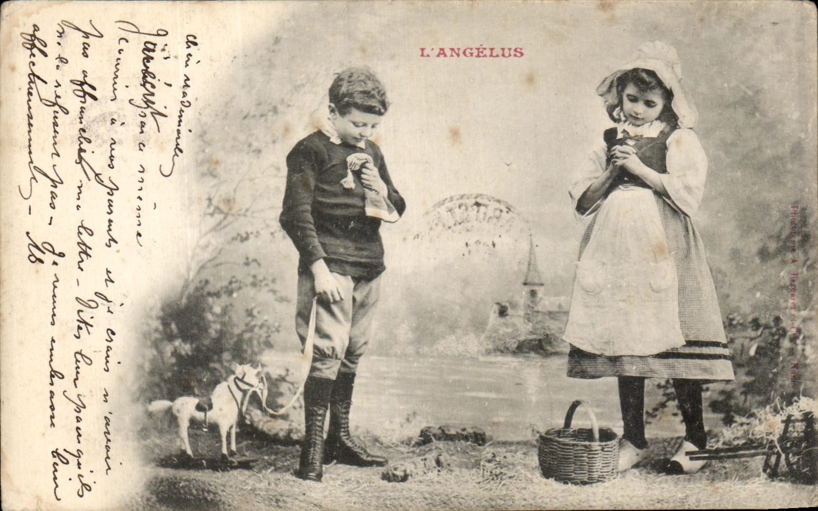 CPA Fantaisie Enfants L'angelus 