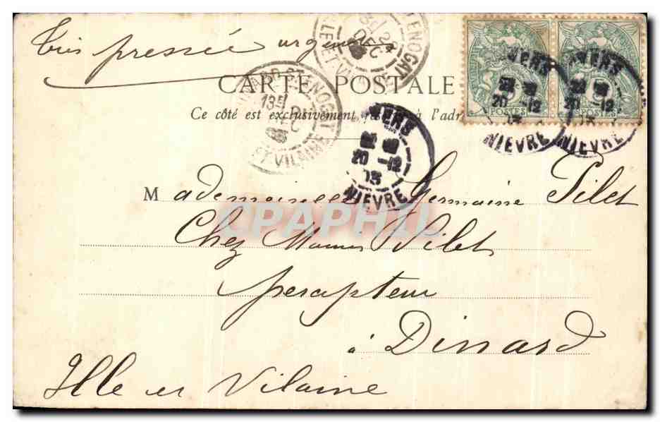 CPA Fantaisie Enfants L'angelus  — Verso
