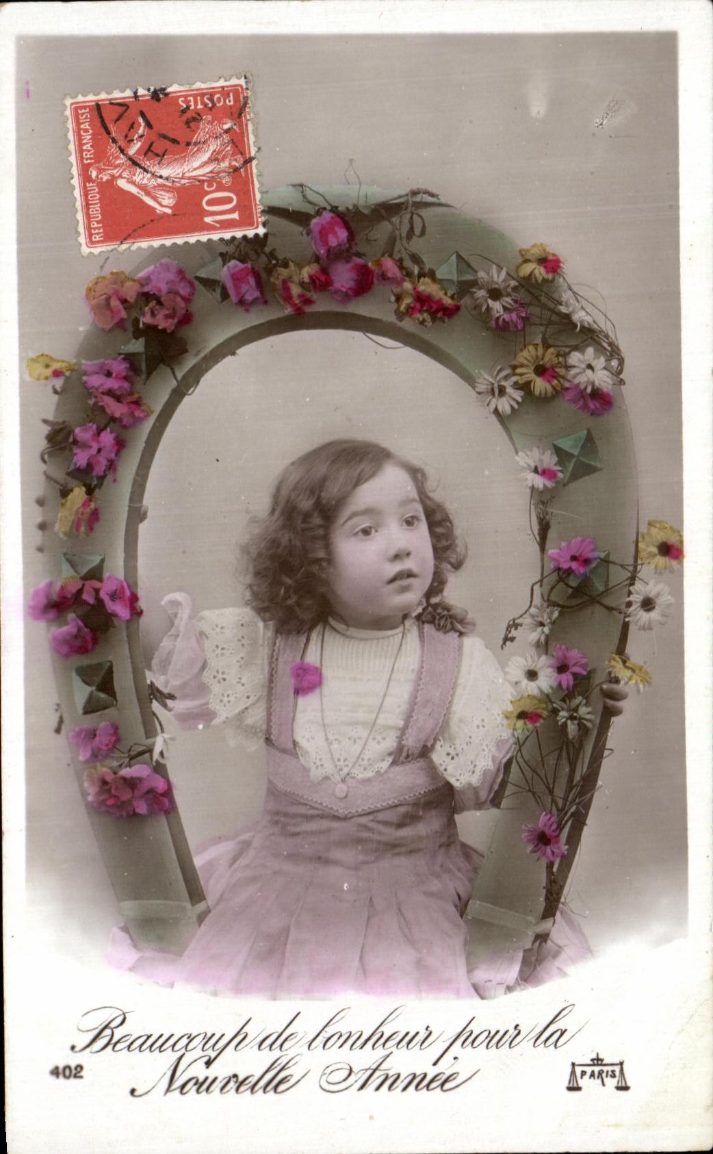 CPA Fantaisie Enfant Fer a cheval