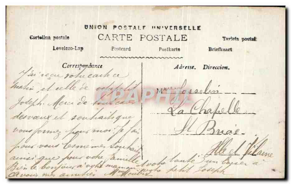 CPA Fantaisie Enfant Fer a cheval — Verso