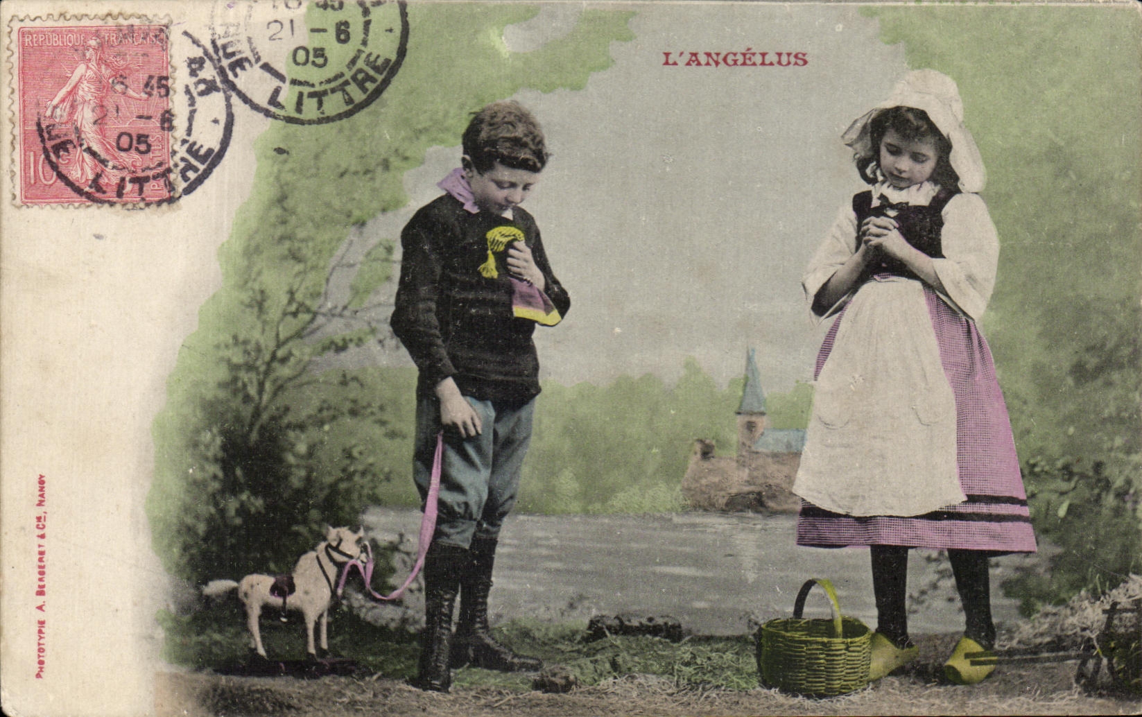 CPA Fantaisie Enfants l'angelus 