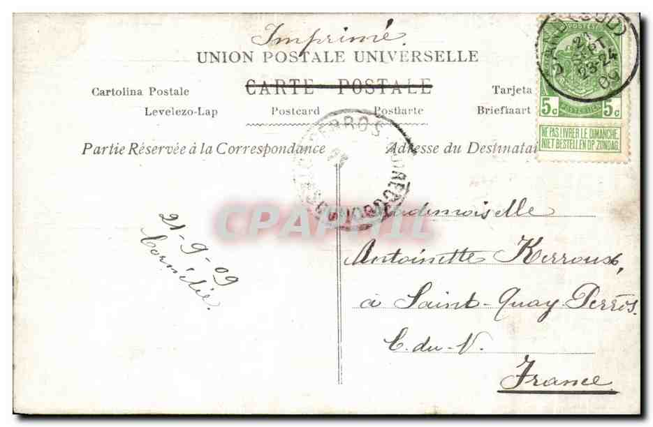 CPA Fantaisie L'esperance Christ  — Rückseite