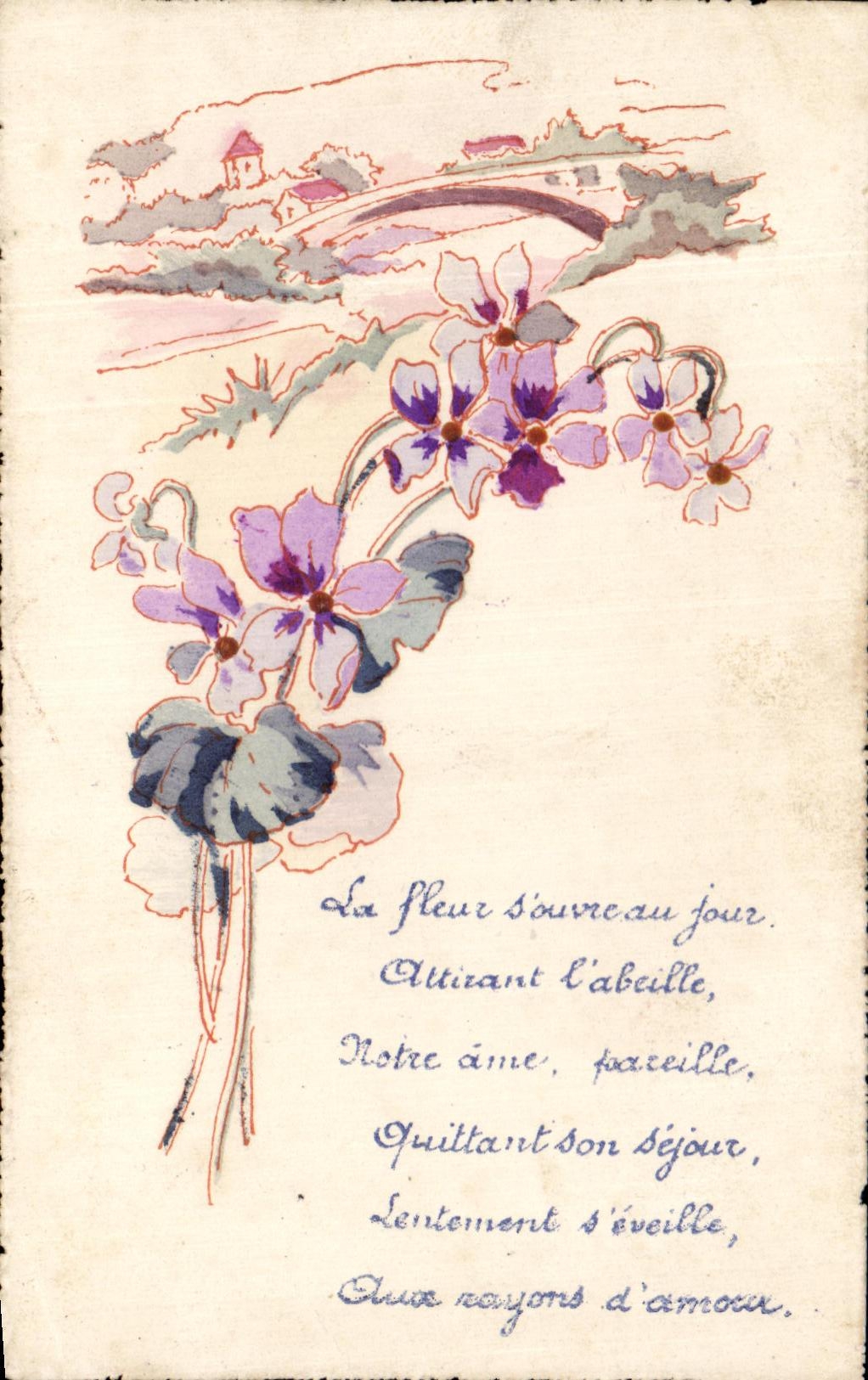 CPA Fantaisie Fleurs 