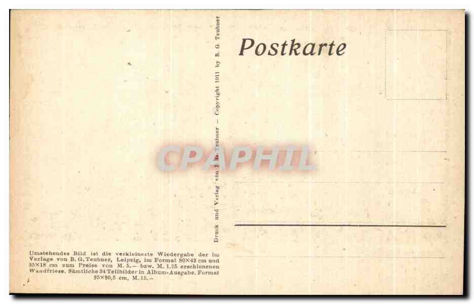 Diefenbach: Per aspera ad astra — silhouettes de personnages en action — Teilbild 14, éditeur B.G. Teubner — Achterkant