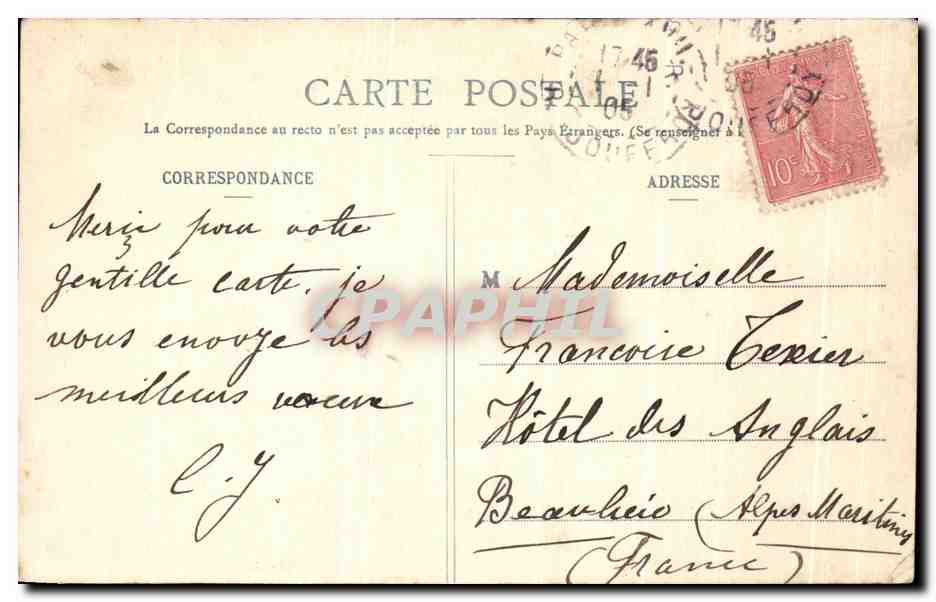 CPA Fantaisie enfants — Rückseite