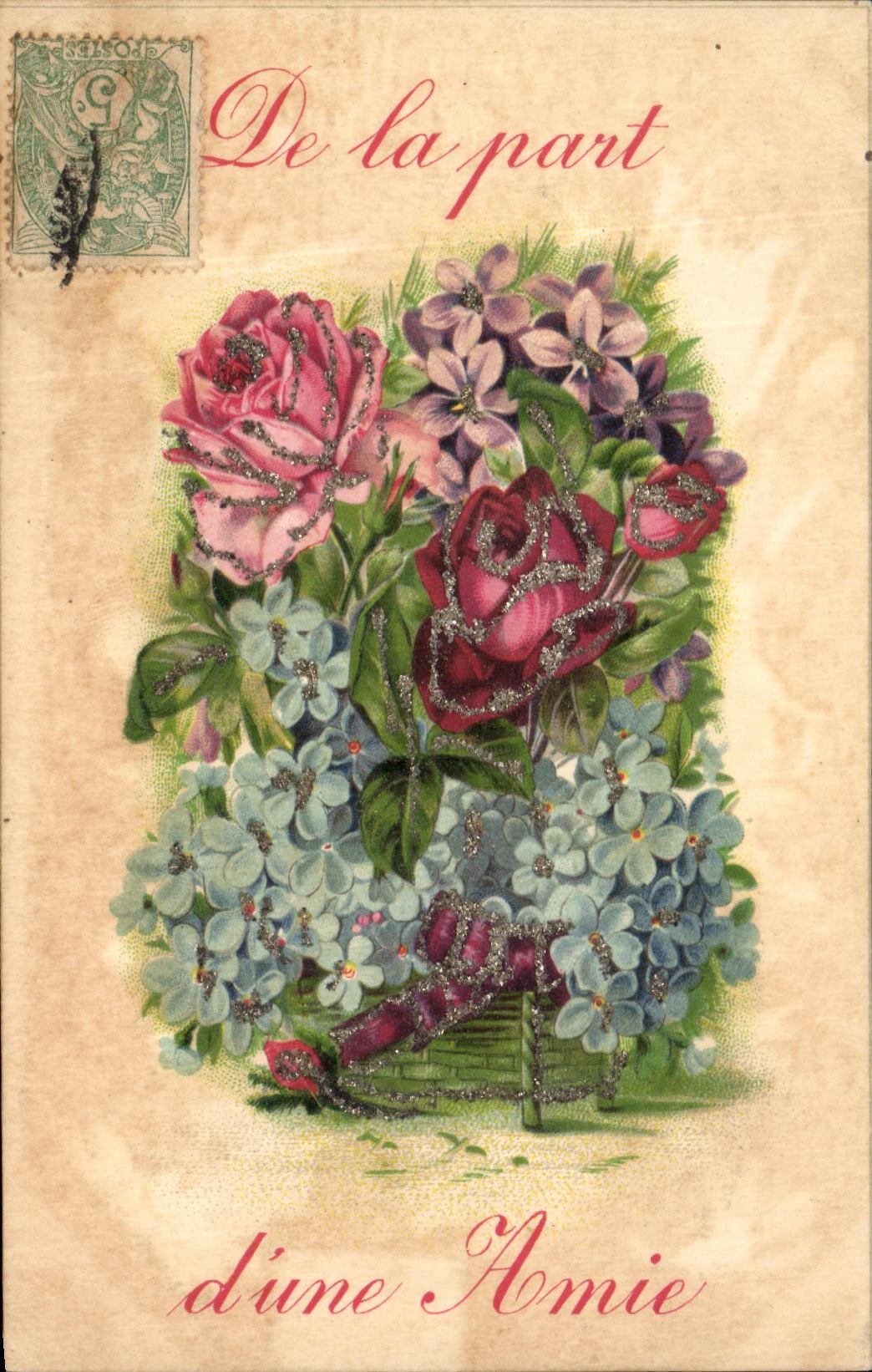 CPA Fantaisie Fleurs 