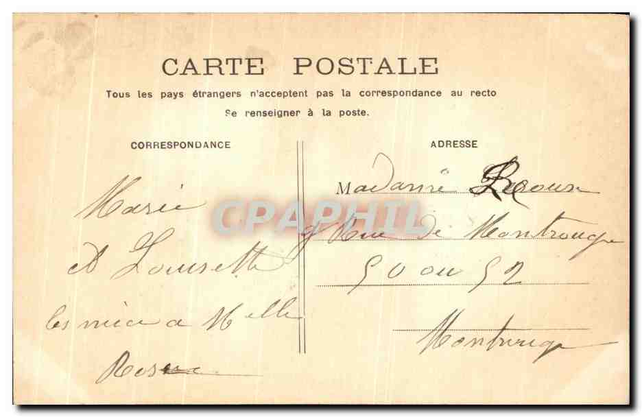 CPA Fantaisie Fleurs  — Verso