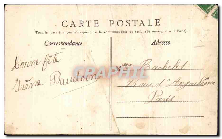 CPA Fantaisie Femme Bonne fete — Rückseite