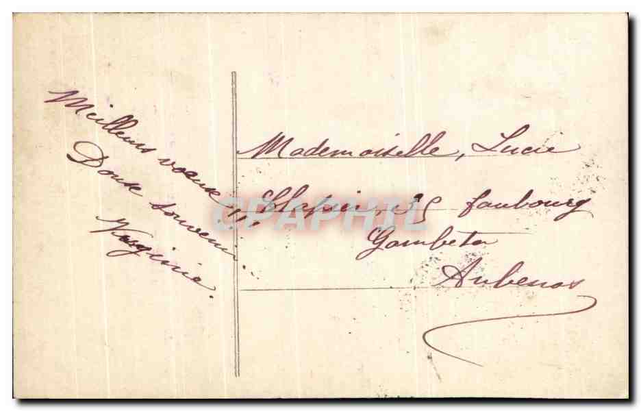 CPA Fantaisie Femme  — Rückseite