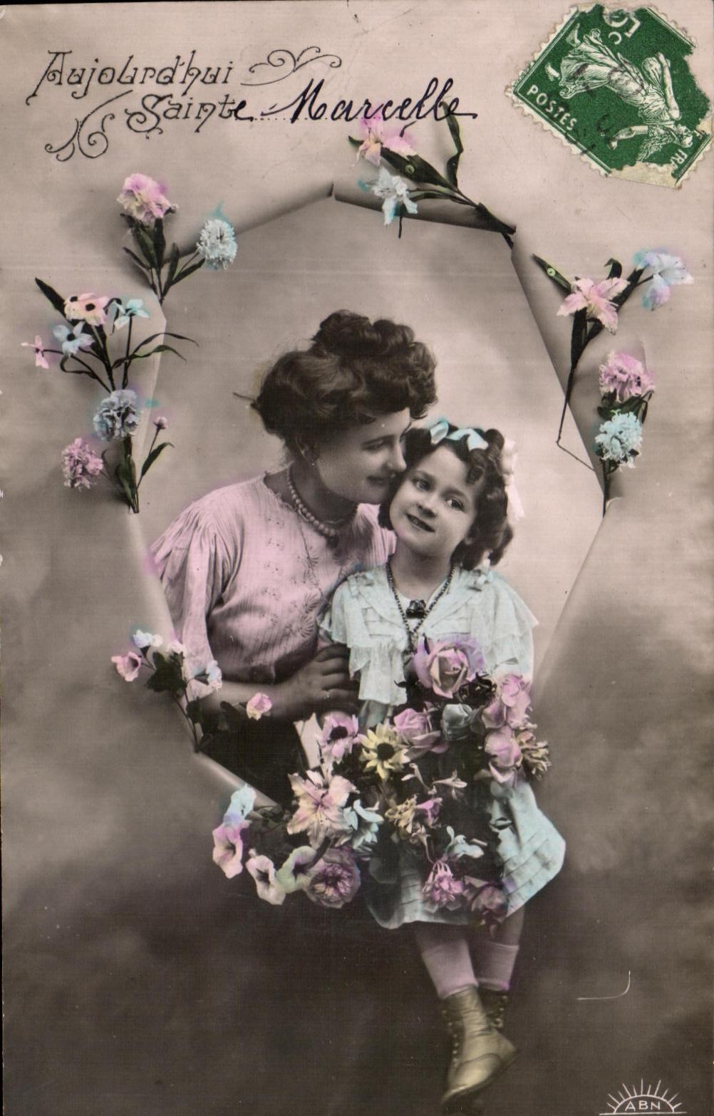 CPA Fantaisie Femme et enfant