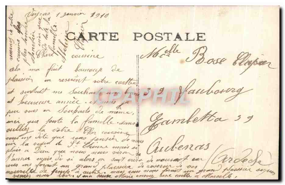 CPA Fantaisie Homme  — Rückseite