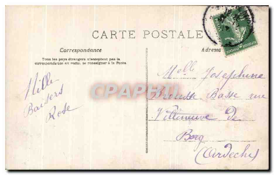 CPA Fantaisie Femme  — Rückseite