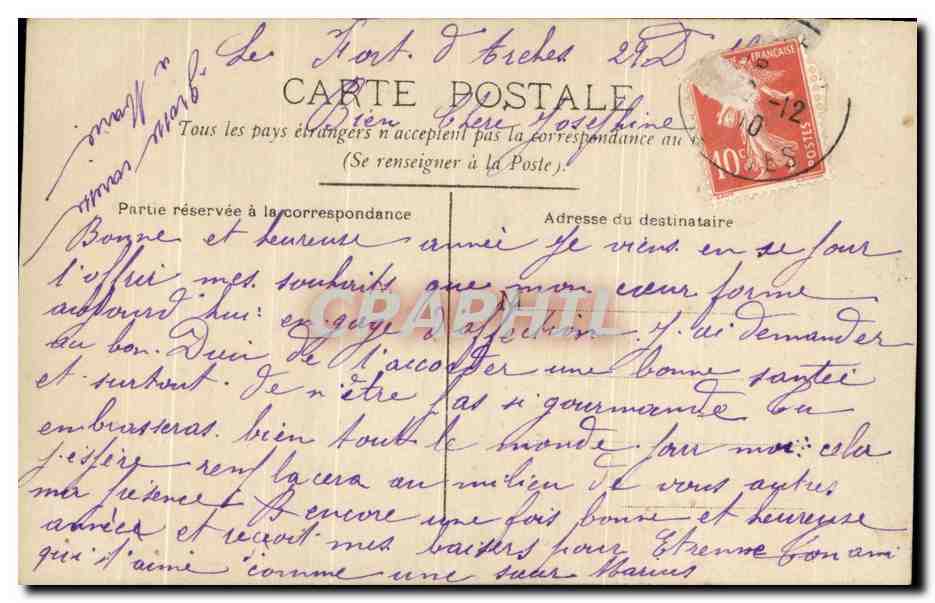 CPA Fantaisie Femme  — Rückseite