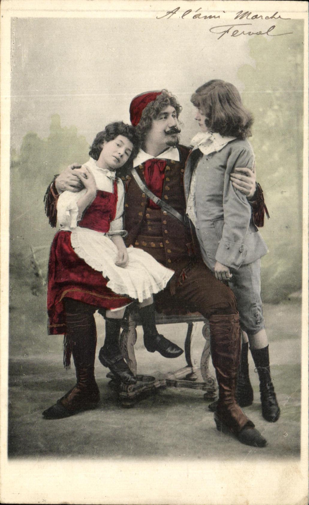 CPA Fantaisie Enfants et gentilhomme 