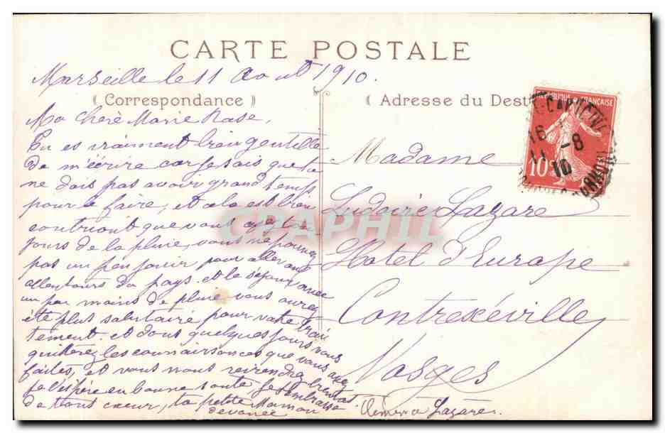 CPA Fantaisie Femme  — Rückseite