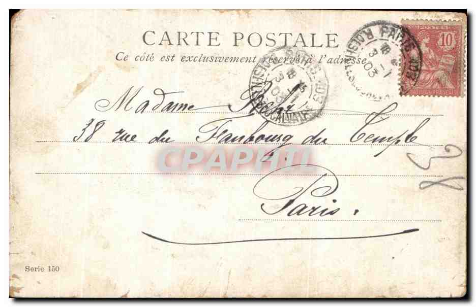 CPA Fantaisie Maison de village  — Rückseite