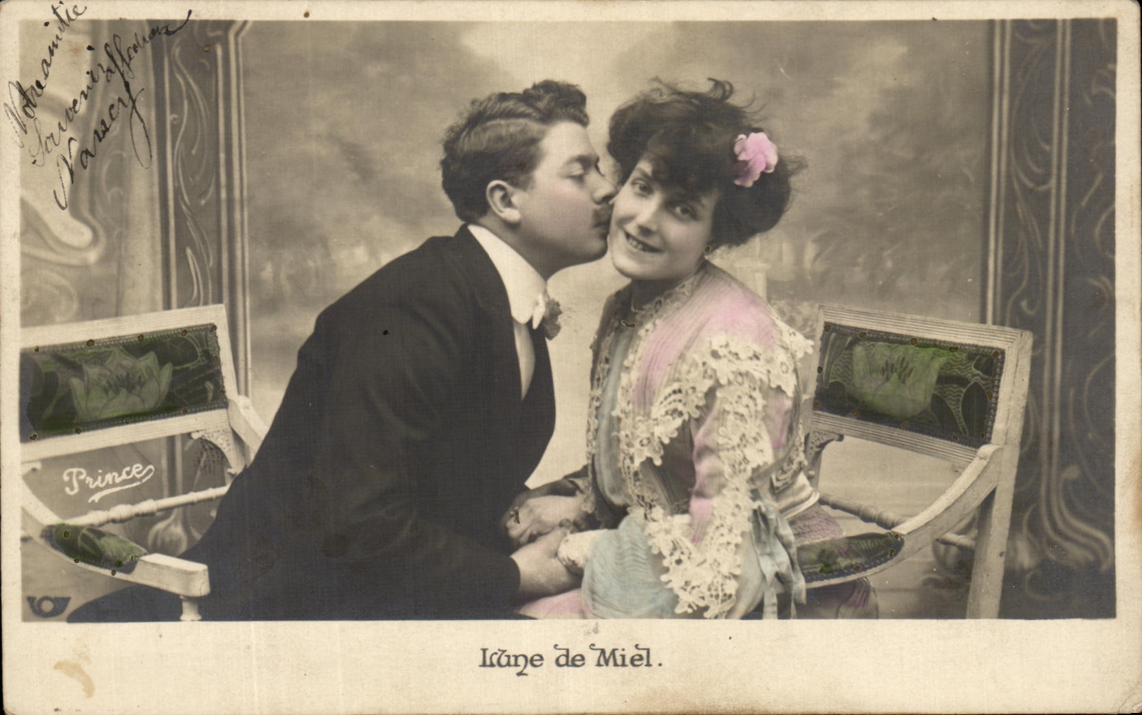 CPA Fantaisie Femme Lune de miel