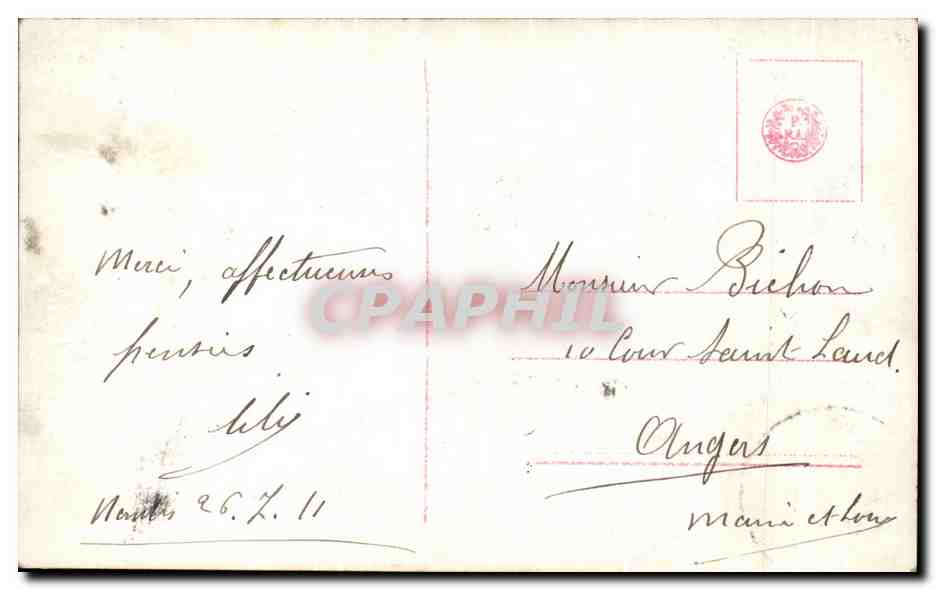 CPA Fantaisie Femme  — Verso
