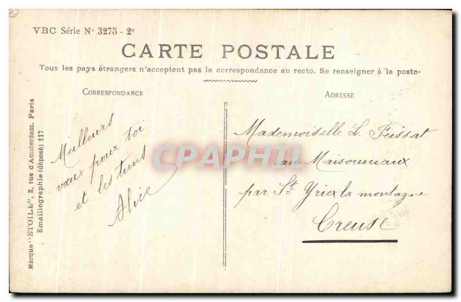 CPA Fantaisie Enfant  — Verso