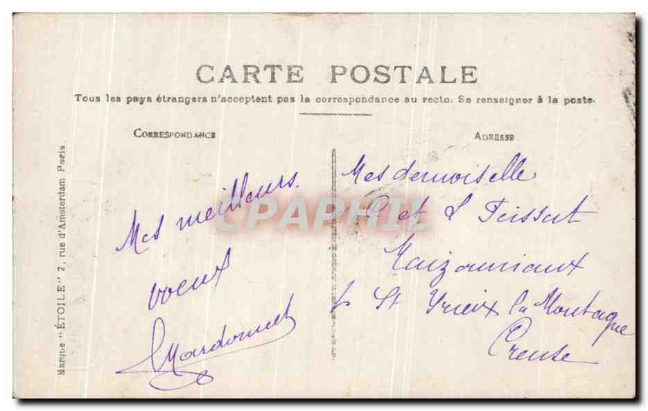CPA Fantaisie Fleurs  — Rückseite