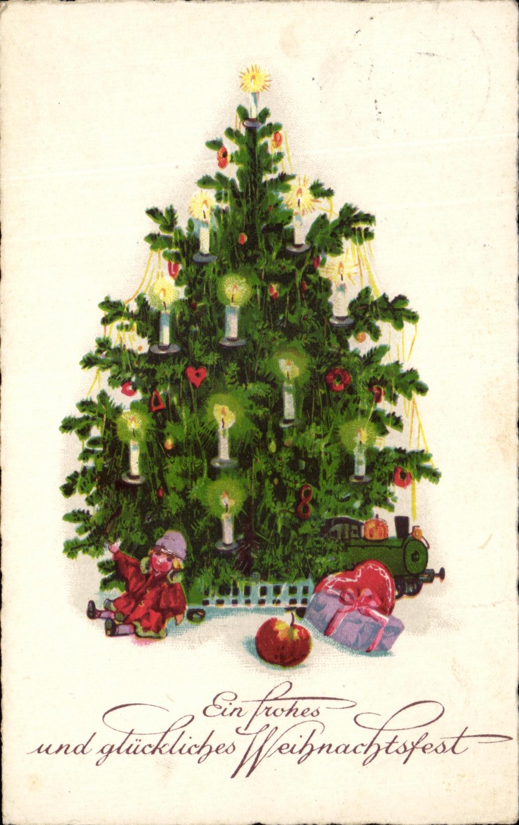 CPA Fantaisie Arbre de Noel 