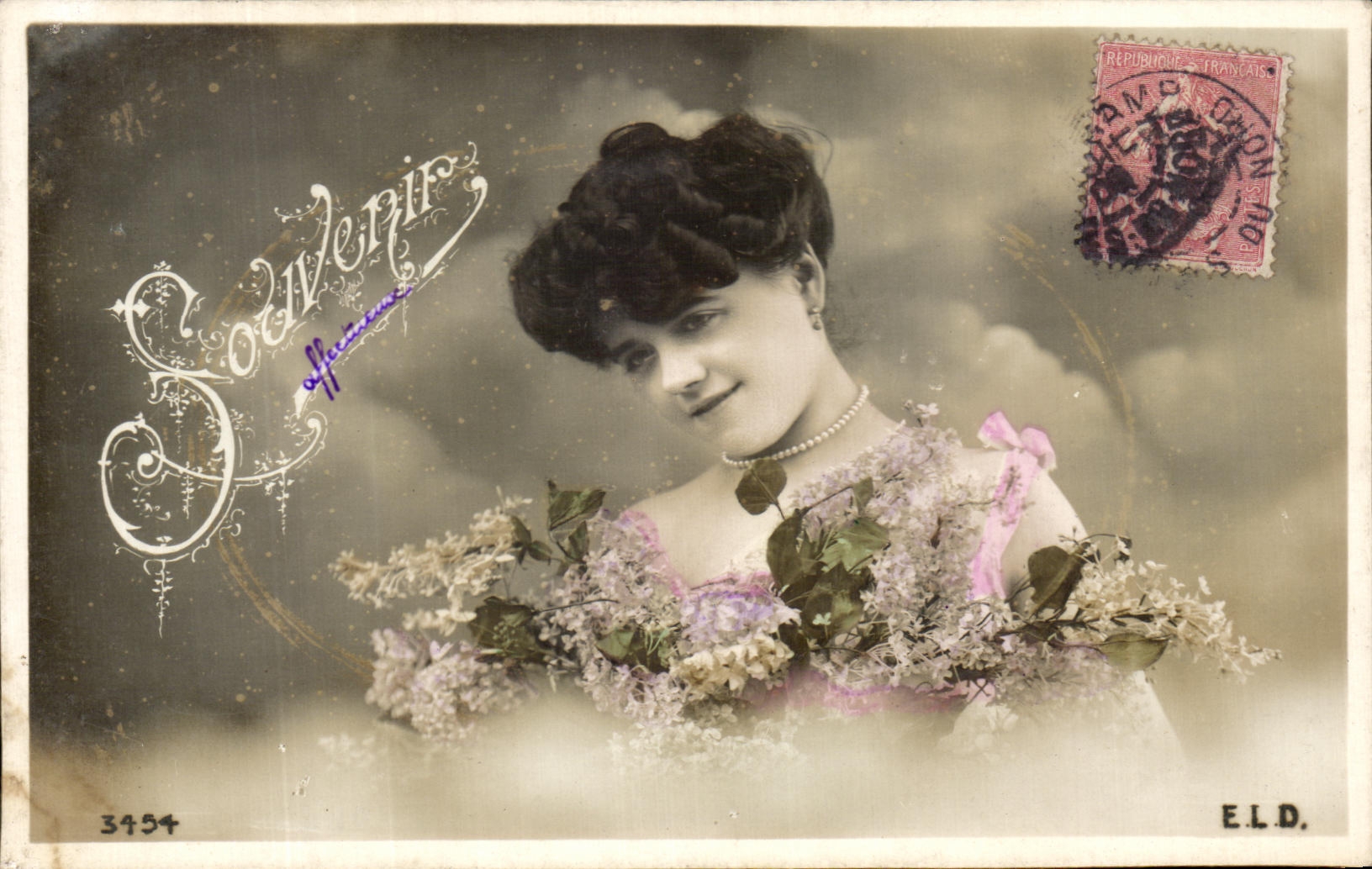 Junge Frau mit Lilien — Erinnerung — E.L.D. n°3454
